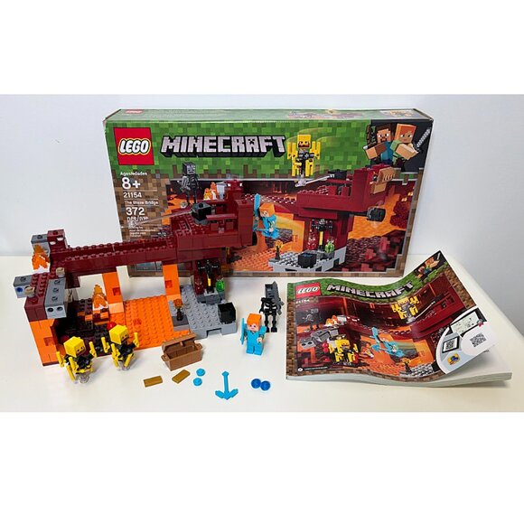 LEGO Minecraft 21154 – The Blaze Bridge Complete w/Box & Instructions - Picture 1 of 8
